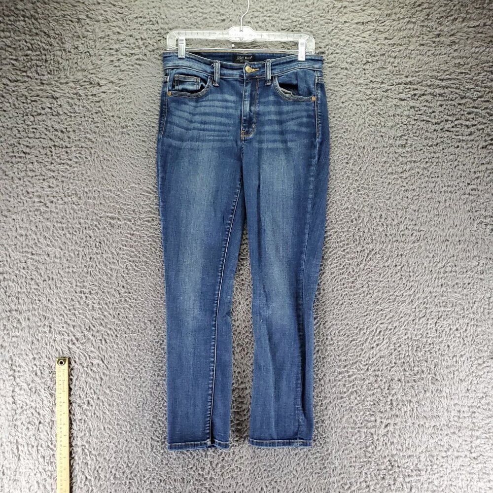 Judy Blue Jeans Womens 7/28 Blue Skinny Fit Capri Stretch Denim